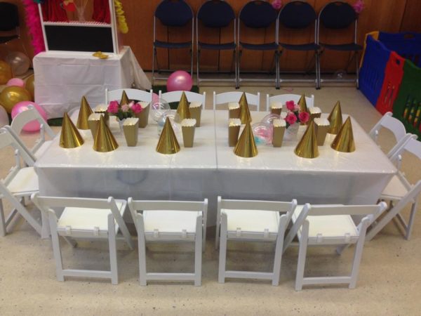 Kids' White Folding Americana Chairs